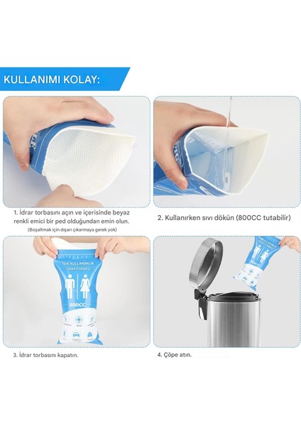 Seyyar Idrar Wc Tuvalet Jelli Yapılı 12Lİ Apketli modelleri