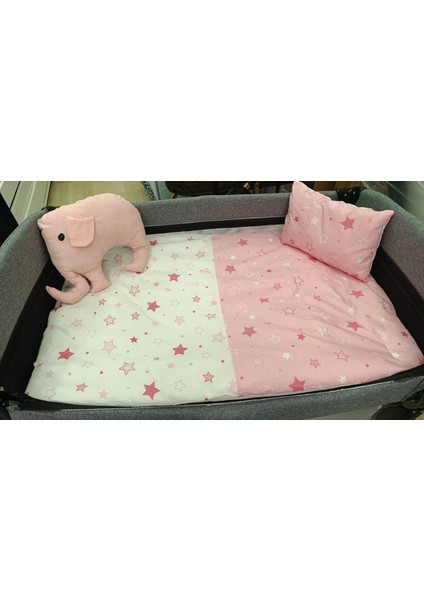 Oyun Parkı Bebek Uyku Seti 4 Parça Pembe modelleri