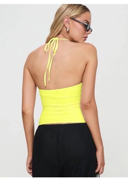 Kadın Boyundan Bağlamalı Sırt Detaylı Bluz indirimleri