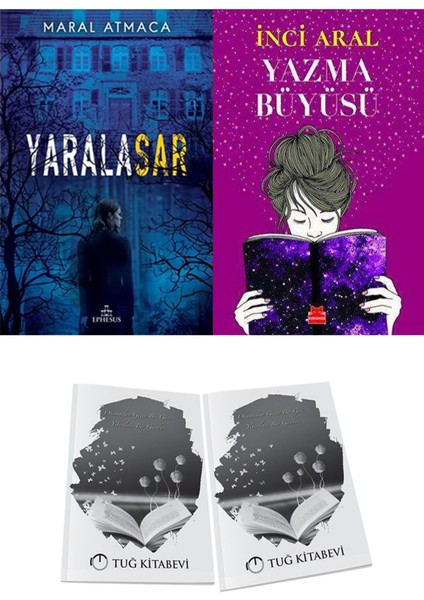 Yazma Büyüsü ve Ephesus Yayınları Yaralasar 1 Maral Atmaca 2li Set + Hediyeli