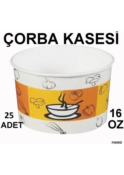 Aşurelik Çorbalık Kağıt Kase 16OZ 25 Li modelleri