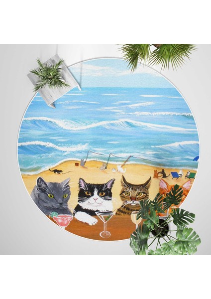 Yuvarlak Halı – Kaymaz Tabanlı, Yıkanabilir, Yumuşak Dokulu, Sevimli Desenler (MONNYVRLK_41) fiyatları