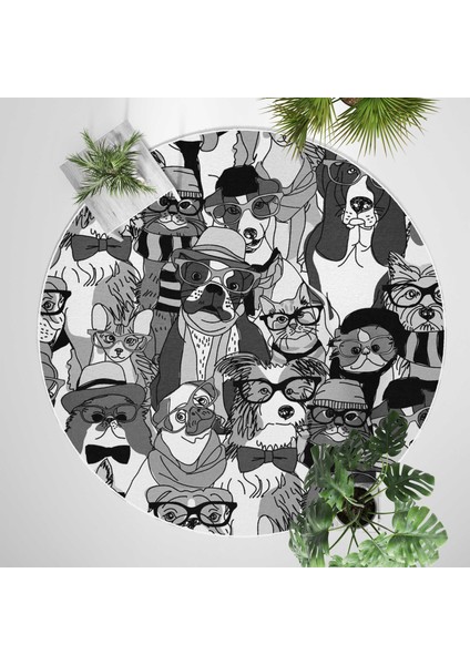 Yuvarlak Halı – Kaymaz Tabanlı, Yıkanabilir, Yumuşak Dokulu, Sevimli Desenler (Stylish Tails) fiyatları