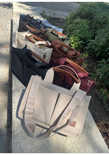 Çift Cepli Tote Model Kadın Kol Çantası fırsatları