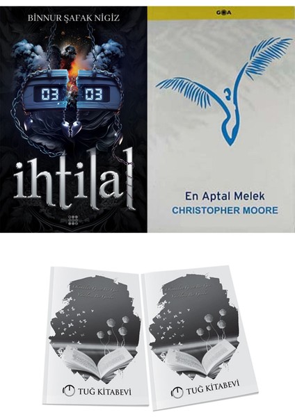 En Aptal Melek ve Dokuz Yayınları Ihtilal 2 Zede Binnur Şafak Nigiz 2li Set + Hediyeli