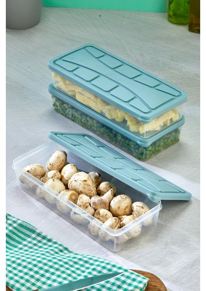 Saklama Kabı 3 Adet 1200 ml Mavi fırsatları