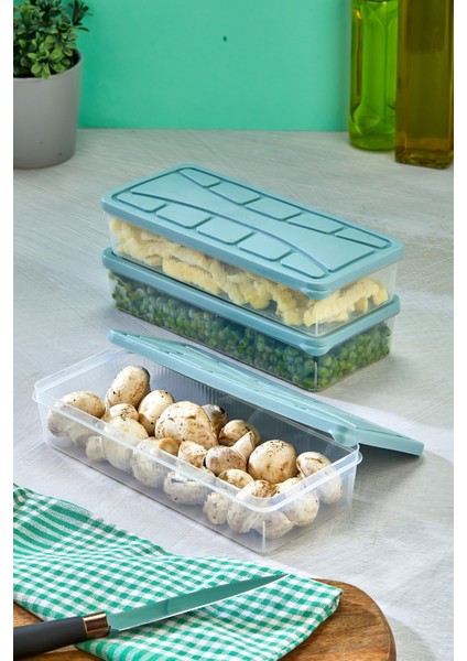 Saklama Kabı 3 Adet 1200 ml Mavi indirimleri