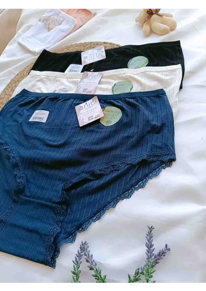 3'lü Paket Bambu Dantelli Bato Külot modelleri
