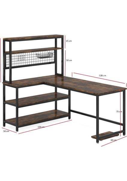 Ters Çevrilebilir L Şeklinde Masa Bilgisayar Çalışma Çizim Oyuncu Masası 524-C fırsatları