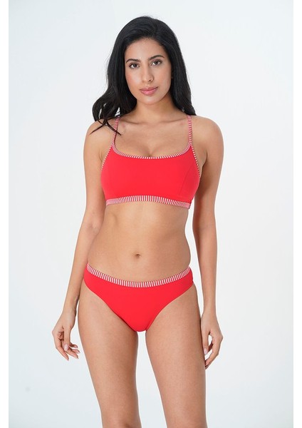 2025 Kreasyonu Kırmızı Halter Bikini Takımı