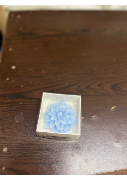 Hediyelik Mavi Lotus Mum 10'lu