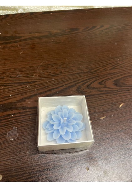 Hediyelik Mavi Lotus Mum 10'lu modelleri