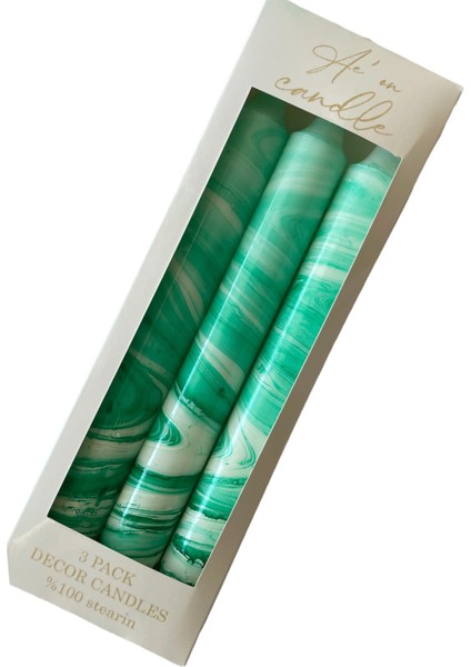 Ae'on Marble Collection 3'lü Şamdan Mum