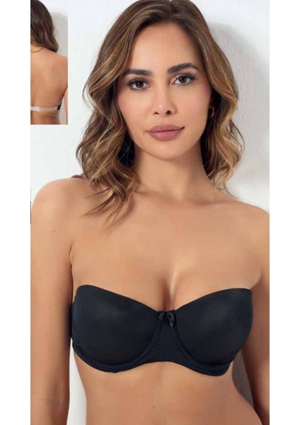 Straplez Sırtı Şeffaf Sütyen