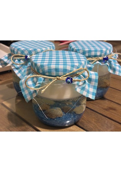 Deniz Sahil Temalı Dekoratif Hediyelik Soya Mum(WAX) %100 Doğal Soya Mum , El Yapım fırsatları