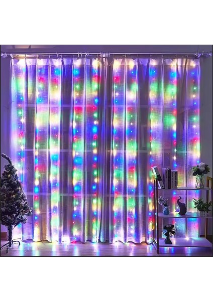 3x3 Metre Kumandalı Rgb Çok Renkli LED Perde Işığı Peri LED fiyatları
