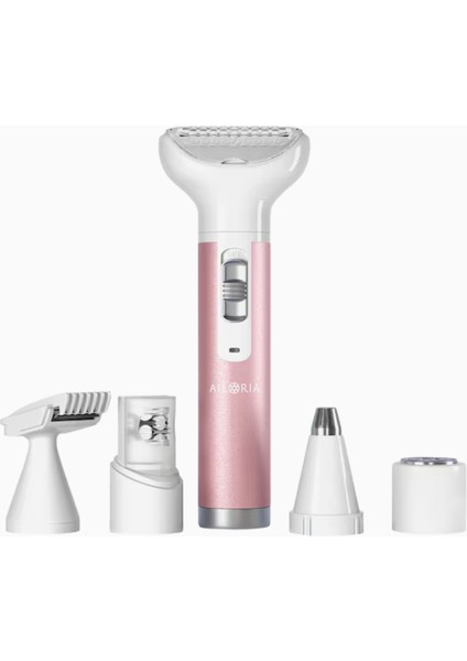 Aılorıa Epıluxe 5’i 1 Arada Kadın Tıraş Makinesi, USB Şarjlı, Epilatör ve Çoklu Başlıklarla