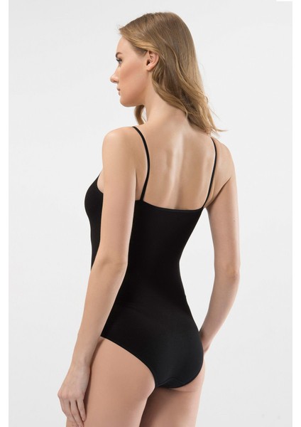 Kadın Ip Askılı Pamuklu Agraflı Body 284/SIYAH fırsatları