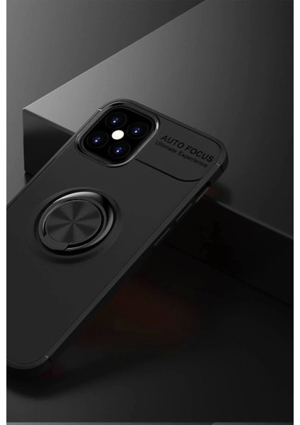 iPhone 12 Mini Kılıf Range Yüzüklü Silikon - Siyah fiyatları