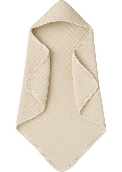 Yenidoğan Bebek Müslin Banyo Havlusu Kapüşonlu, 4 Katlı, Kalın, Yumuşak ve Emici %100 Pamuk, 70X70CM