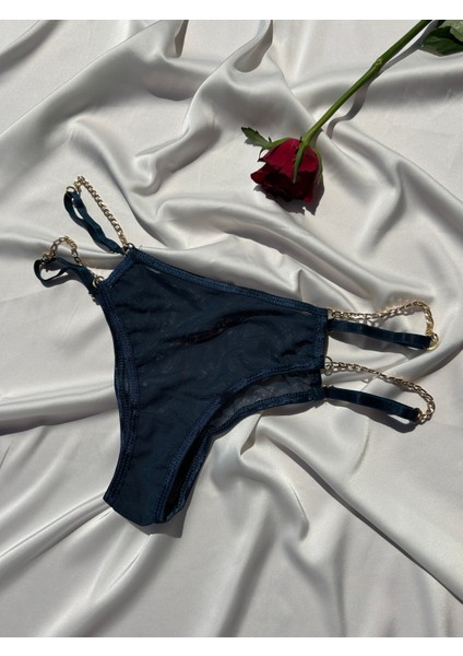 Bikini Kesim Beli Zincirli Külot