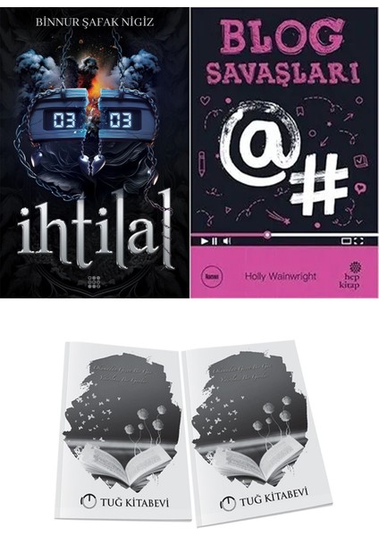 Blog Savaşları ve Dokuz Yayınları Ihtilal 2 Zede Binnur Şafak Nigiz 2li Set + Hediyeli