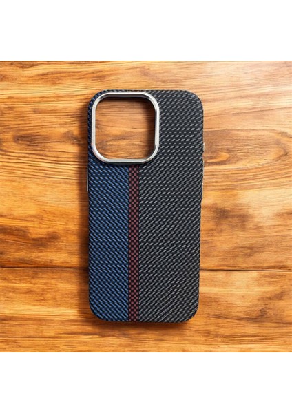 Apple Iphone 14 Pro Max Uyumlu Lux Carbon Fiber Magsafe Metal Kılıf Ultra Hafif Ince Manyetik Kapak.