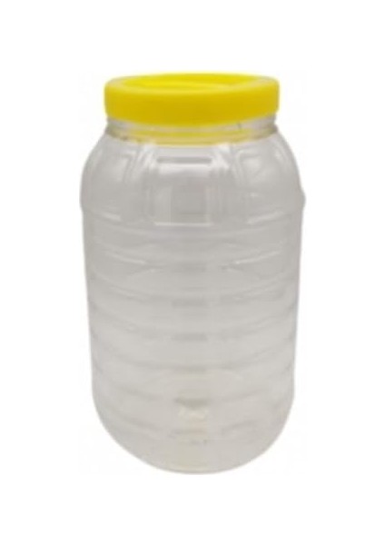 Marifetlerim - Sarı Kapaklı Şeffaf Gövde Turşu Bidonu 5 Litre