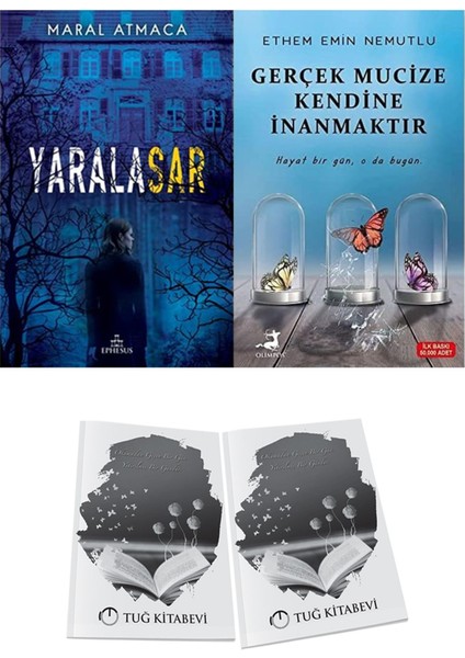 Gerçek Mucize Kendine Inanmaktır ve Ephesus Yayınları Yaralasar 1 Maral Atmaca 2li Set + Hediyeli
