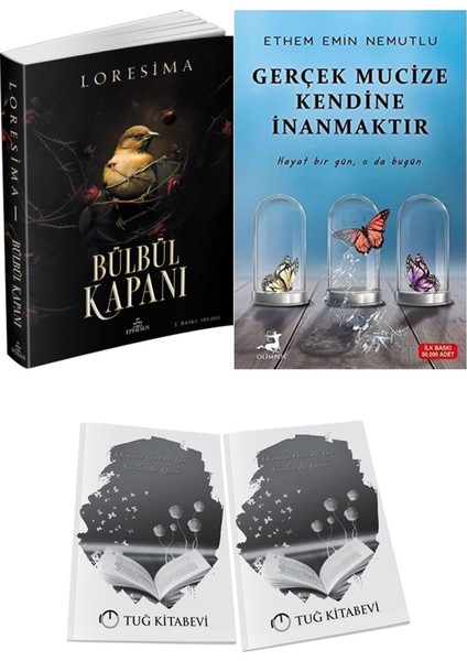 Gerçek Mucize Kendine Inanmaktır ve Ephesus Yayınları Bülbül Kapanı 1 Loresima 2li Set + Hediyeli