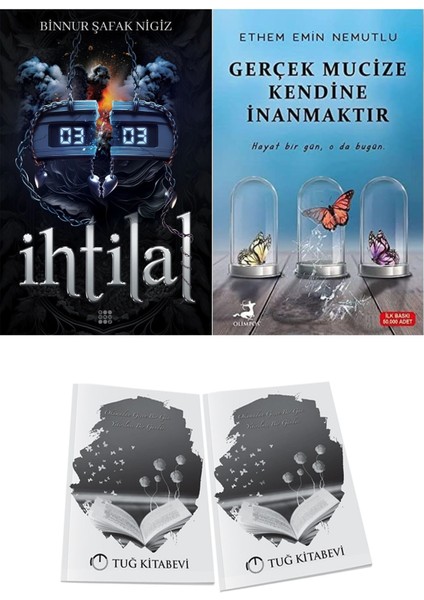 Gerçek Mucize Kendine Inanmaktır ve Dokuz Yayınları Ihtilal 2 Zede Binnur Şafak Nigiz 2li Set + Hediyeli