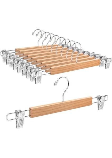 Home 5 Adet Mandallı Ahşap Etek ve Pantolon Askısı,şort,çamaşır,kıyafet Askısı,mandallı Ahşap Askı (5 Adet) fiyatları