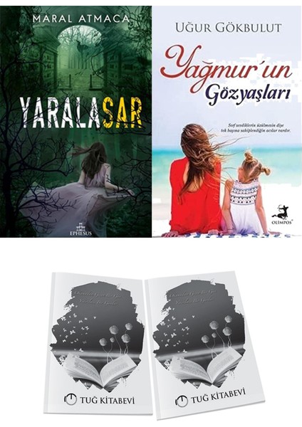 Yağmur'un Gözyaşları ve Ephesus Yayınları Yaralasar 2 Maral Atmaca 2li Set + Hediyeli