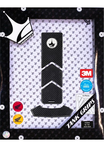 Honda NC750 2024-2025 ile Uyumlu Kaydırmaz 6d Karbon 11 Parça Tank Pad Seti GC45 fiyatları