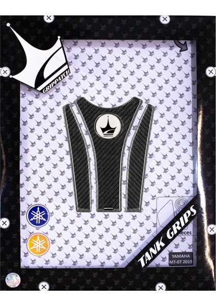 Yamaha MT07 ile Uyumlu Kaydırmaz 6D Karbon 9 Parça Tank Pad Seti GC13 indirimleri