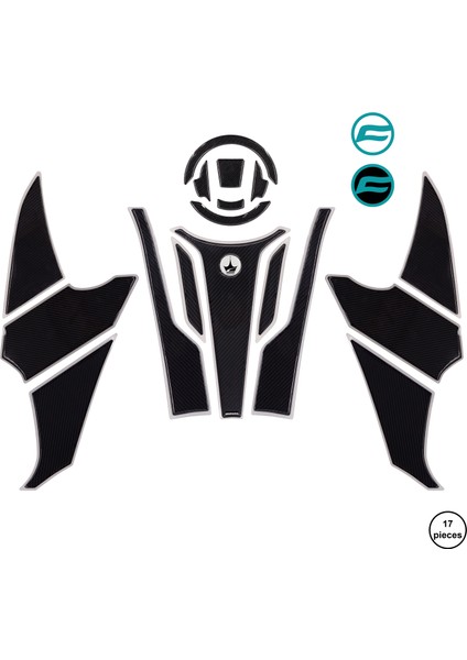 Cf 800 mt 2025 ile Uyumlu Ultimate Kaydırmaz 17 Parça Tank Pad Seti GTC04