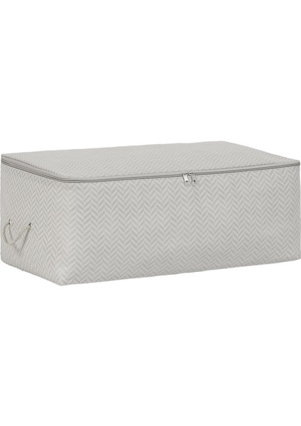 Home Textile Orta Boy Gri Balıksırtı Hurç 52 x 28 x 21 cm