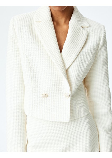 Yeni Sezon Uzun Kollu Slim Fit Kruvaze Crop Tüvit Blazer Ceket indirimleri
