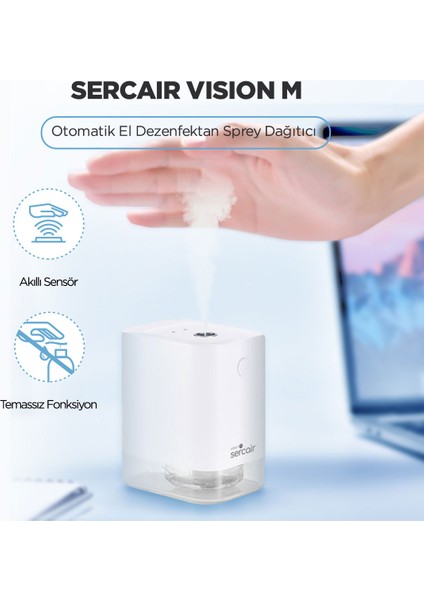 Taşınabilir Mini Otomatik El Dezenfektan Makinesi Vision M modelleri