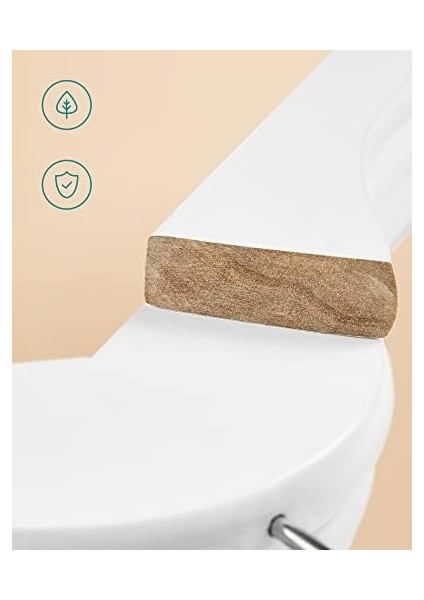 Ahşap Elbise Askısı, 30'lu Set, Masif Ahşap Askılar, Omuz Kısmı Çentikli, Kaymaz Pantolon Askısı, Takım Elbiseler, Gömlekler Için 360° Döner Kanca, Beyaz - Gümüş, CRW031WT fiyatları