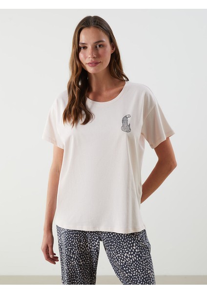 Yeni Sezon Bisiklet Yaka Leopar Baskili Kadin Pijama Takim - S5NP52Z8 fiyatları
