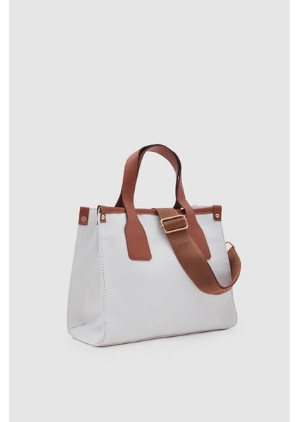 Kanvas Suni Deri Detaylı Saten Astarlı Çapraz Çanta fırsatları