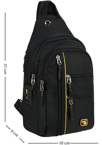 4924 Erkek Lüks Siyah Renk Bol Bölmeli Çapraz Çanta modelleri