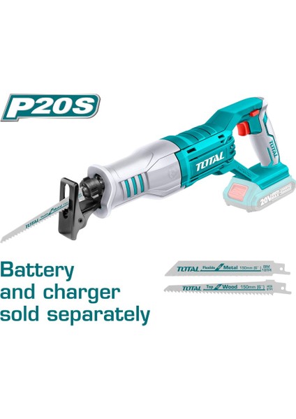 Li - Ion Akülü Tilki Kuyruğu Testeresi 20V 0 - 2800 Rpm Karton Kutulu