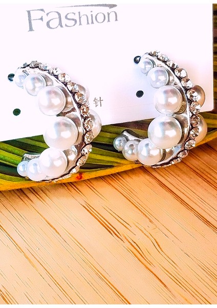 Gold Incili Lüks Figürlü Gösterişli Küpe