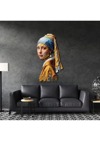 Inci Küpeli Kız Metal Tablo fiyatları