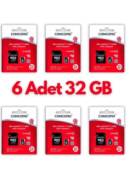 AYDOGANTICARET44 6 Adet Ultrahız 32GB Micro Sd Hafıza Kartı: Yüksek Performans ve Geniş Depolama Kapasitesi