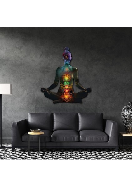 Meditasyon Yapan Kadın Metal Tablo modelleri