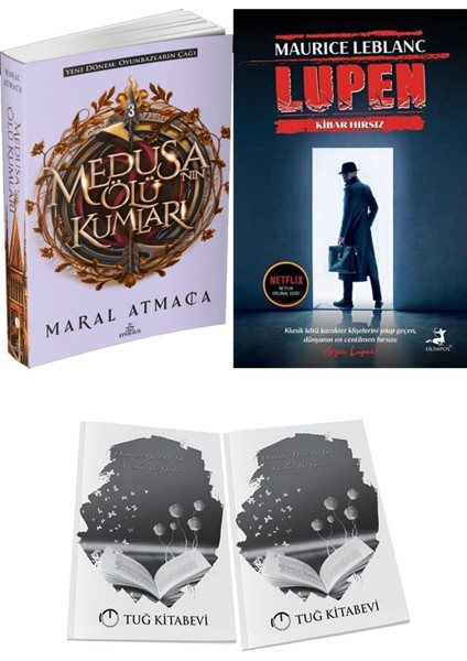 Arsen Lüpen Kibar Hırsız ve Ephesus Yayınları Medusanın Ölü Kumları 3 Maral Atmaca 2li Set + Hediyeli