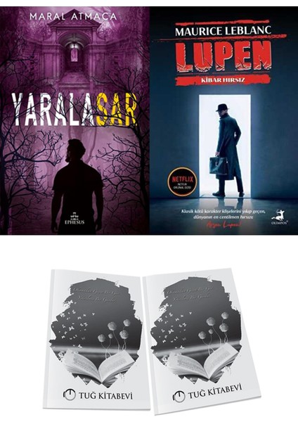 Arsen Lüpen Kibar Hırsız ve Ephesus Yayınları Yaralasar 3 Maral Atmaca 2li Set + Hediyeli